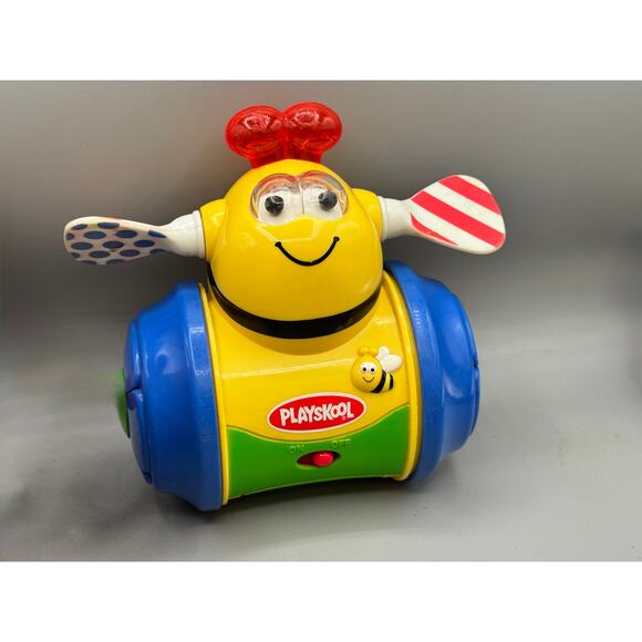 Vintage Playskool Busy Bee Crawl N Flutter Wobble Roll Crawl Toy - Picture 2 of 3